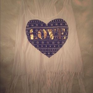 “Love” Fringe Tank